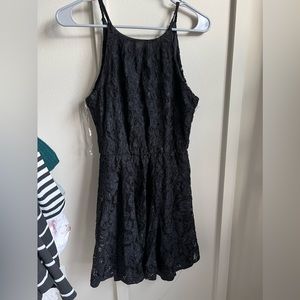 Black Flower Pattern Dress